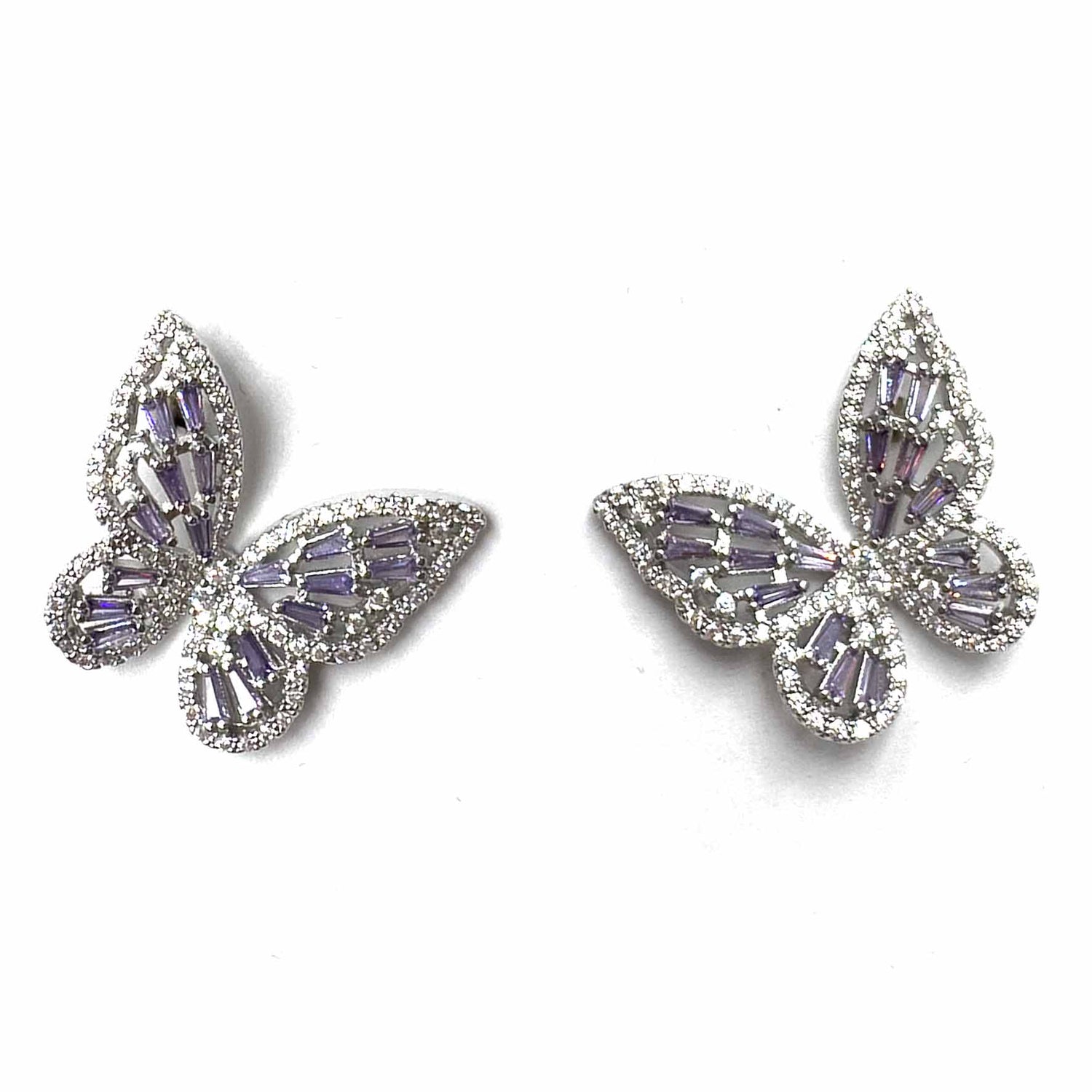 Palestro Milano Orecchini Silver Lilla Baby Farfalle