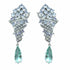 Palestro Milano Orecchini Silver - Lillac Celeste Mazzo di Pavè con Goccia