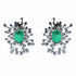 Palestro Milano Orecchini Silver - Lillac Verde Smeraldo Raggio di Gemme