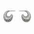 Palestro Milano Orecchini Silver Mezzaluna di pavè