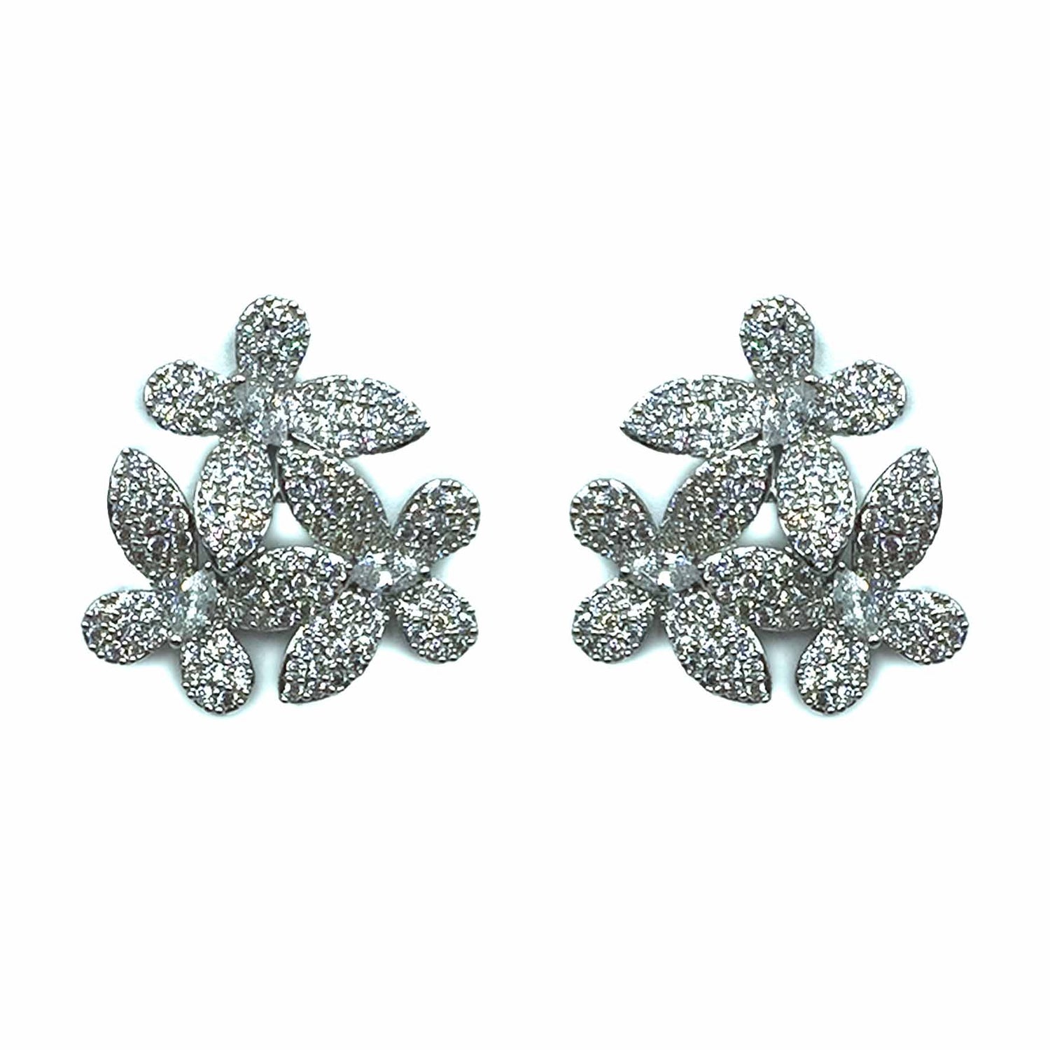 Palestro Milano Orecchini Silver Mini farfalline di pavè