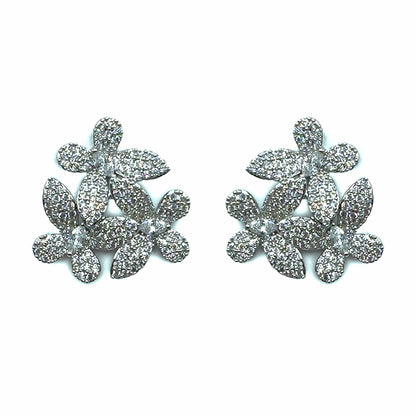 Palestro Milano Orecchini Silver Mini farfalline di pavè