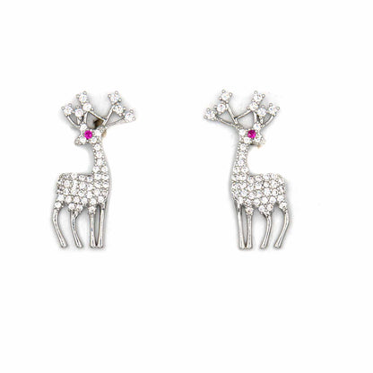 Palestro Milano Orecchini Silver Mini Renna Rudolph
