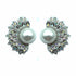 Palestro Milano Orecchini Silver Opalescente Perla solare con zirconi