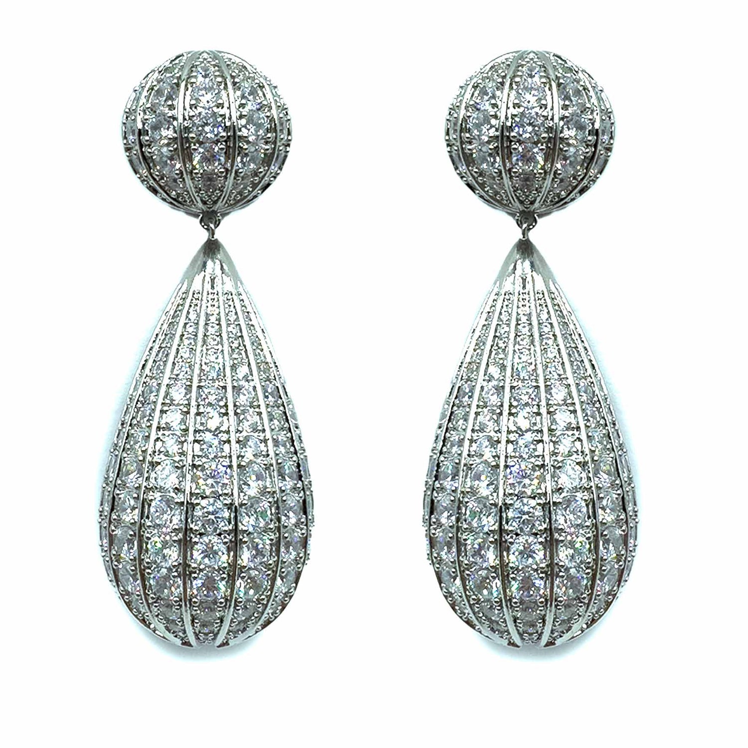 Palestro Milano Orecchini Silver Palloncino di zirconi