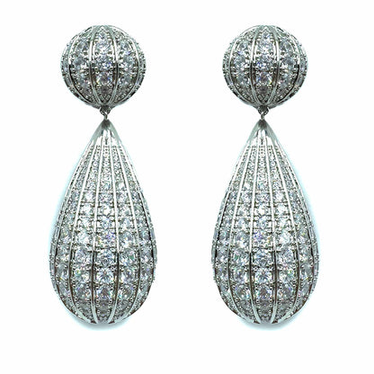 Palestro Milano Orecchini Silver Palloncino di zirconi