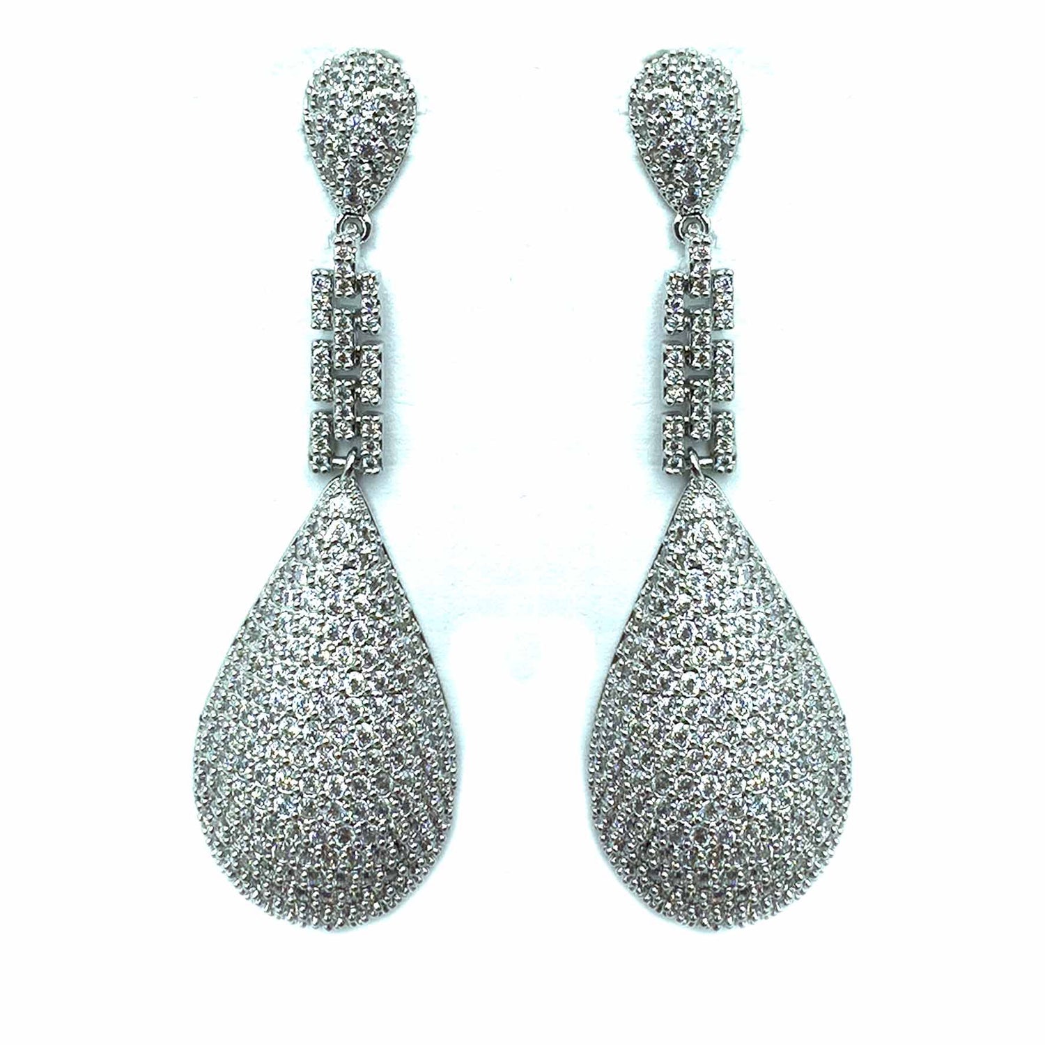 Palestro Milano Orecchini Silver Pendenti di Pavè
