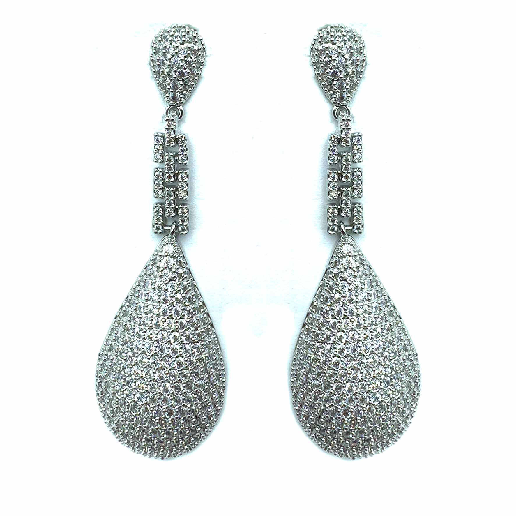 Palestro Milano Orecchini Silver Pendenti di Pavè