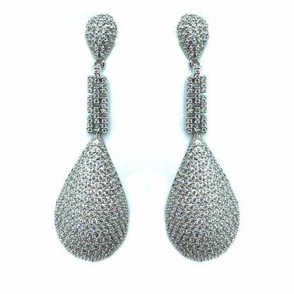 Palestro Milano Orecchini Silver Pendenti di Pavè