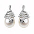 Palestro Milano Orecchini Silver perla bianca Serpentello con perla