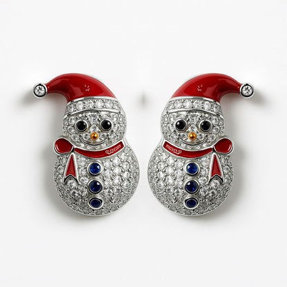 Palestro Milano Orecchini Silver Pupazzo di Pavè