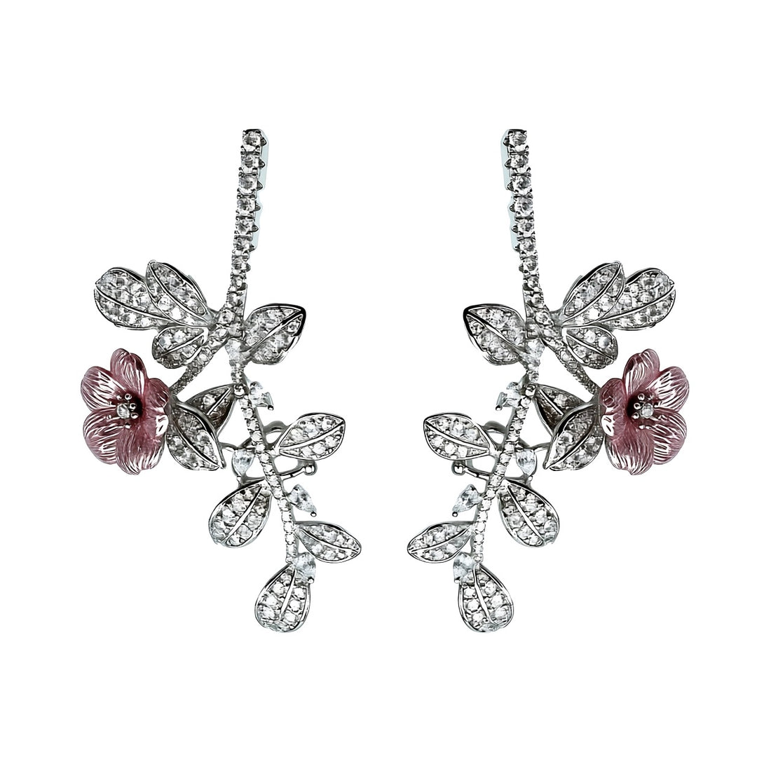 Palestro Milano Orecchini Silver-Rosa Pallido Rosa delle Meraviglie