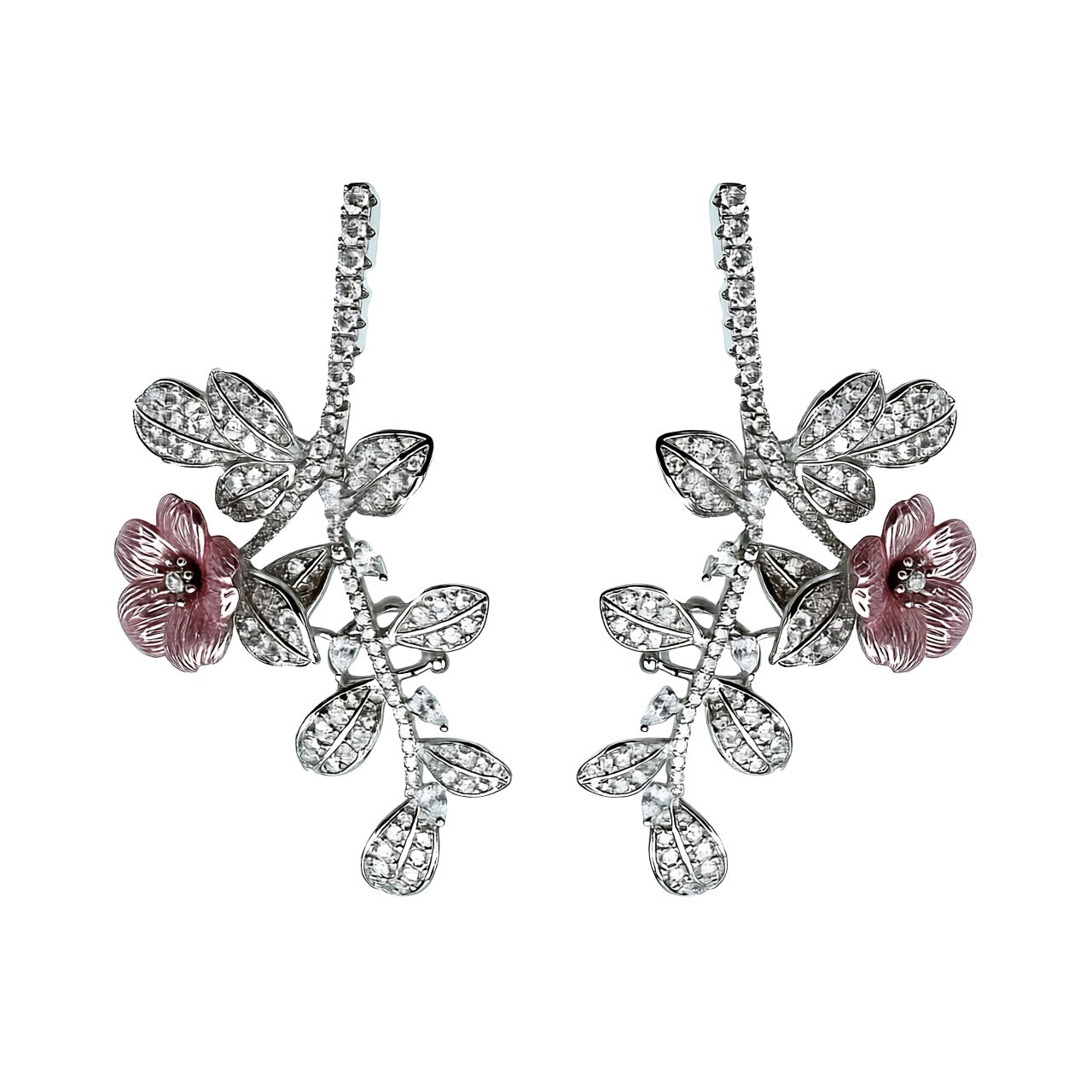 Palestro Milano Orecchini Silver-Rosa Pallido Rosa delle Meraviglie