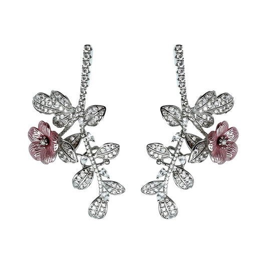 Palestro Milano Orecchini Silver-Rosa Pallido Rosa delle Meraviglie