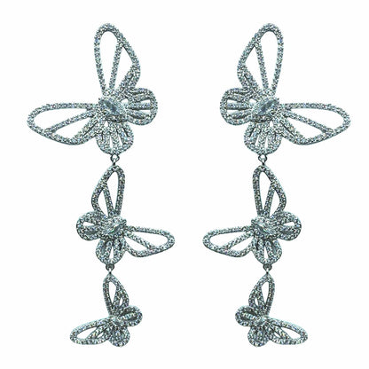 Palestro Milano Orecchini Silver Tris di farfalle