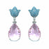 Palestro Milano Orecchini Silver - Turquoise Pink Mini Tulipani con Goccia