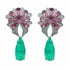 Palestro Milano Orecchini Silver - Verde Smeraldo Cosmos & Goccia