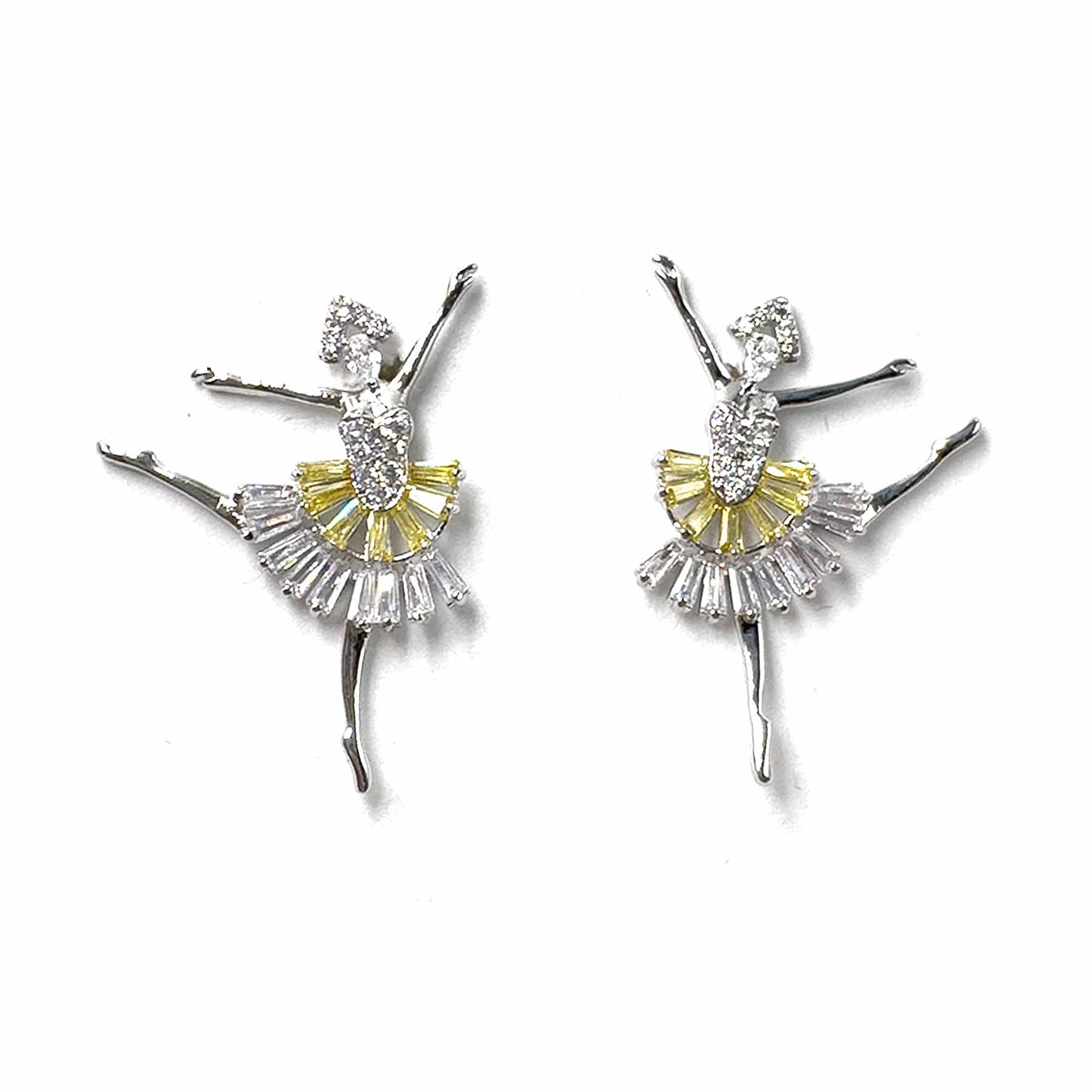 Palestro Milano Orecchini Silver vestito giallo Ballerina