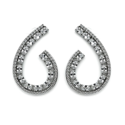 Palestro Milano Orecchini Silver Virgola Preziosa slim