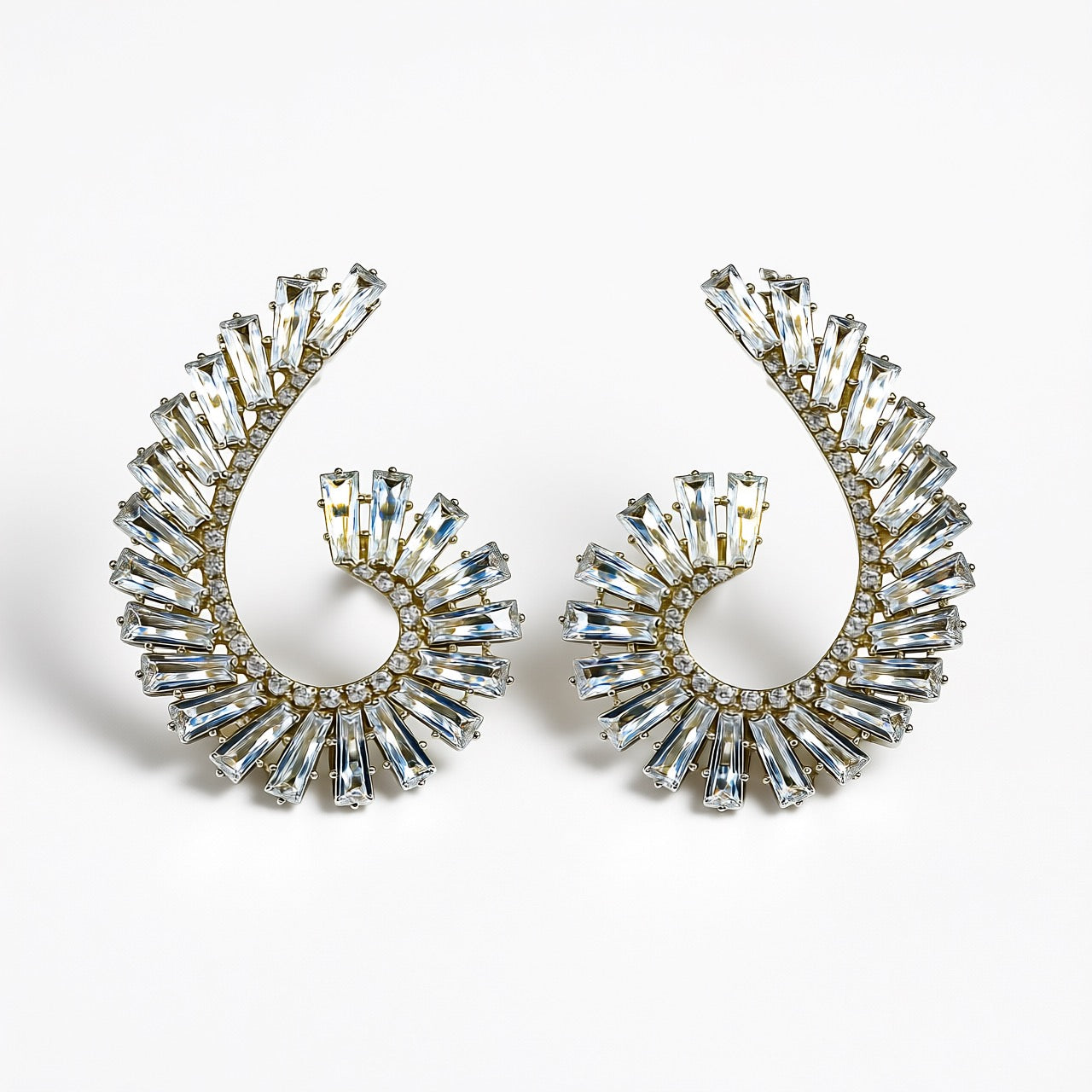 Palestro Milano Orecchini Silver Virgole di Zirconi