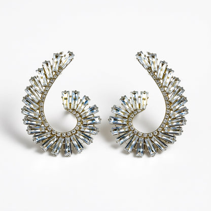 Palestro Milano Orecchini Silver Virgole di Zirconi