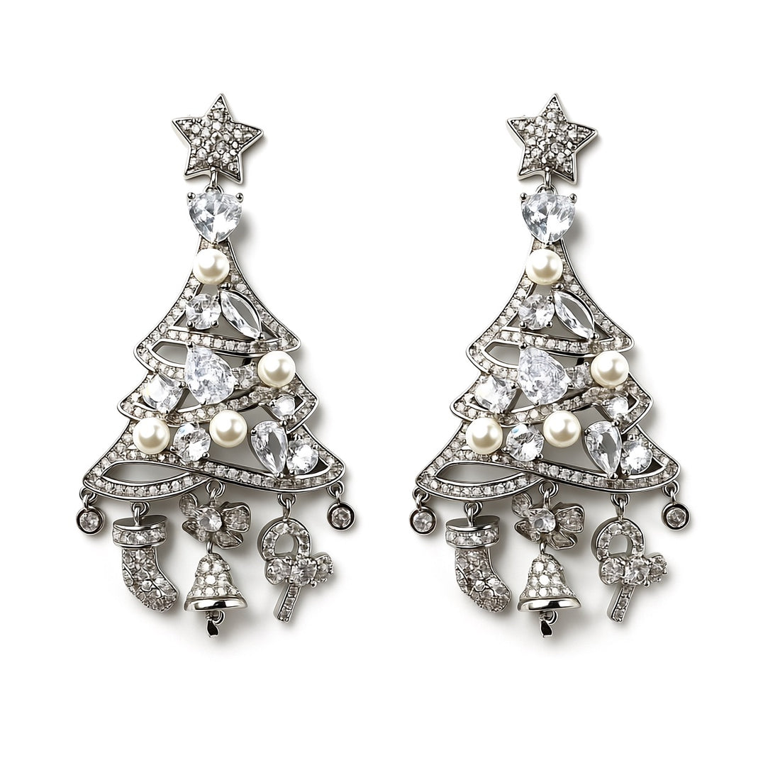 Palestro Milano Orecchini Silver White Albero delle Meraviglie