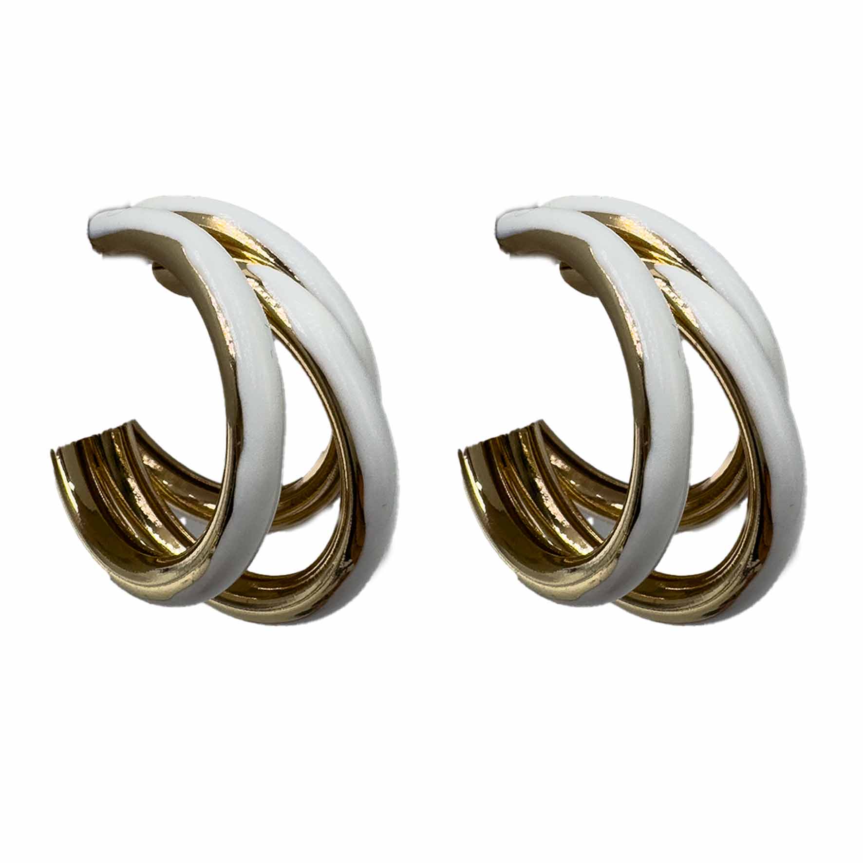 Palestro Milano Orecchini Smaltato Bianco Tribus - Summer Edition