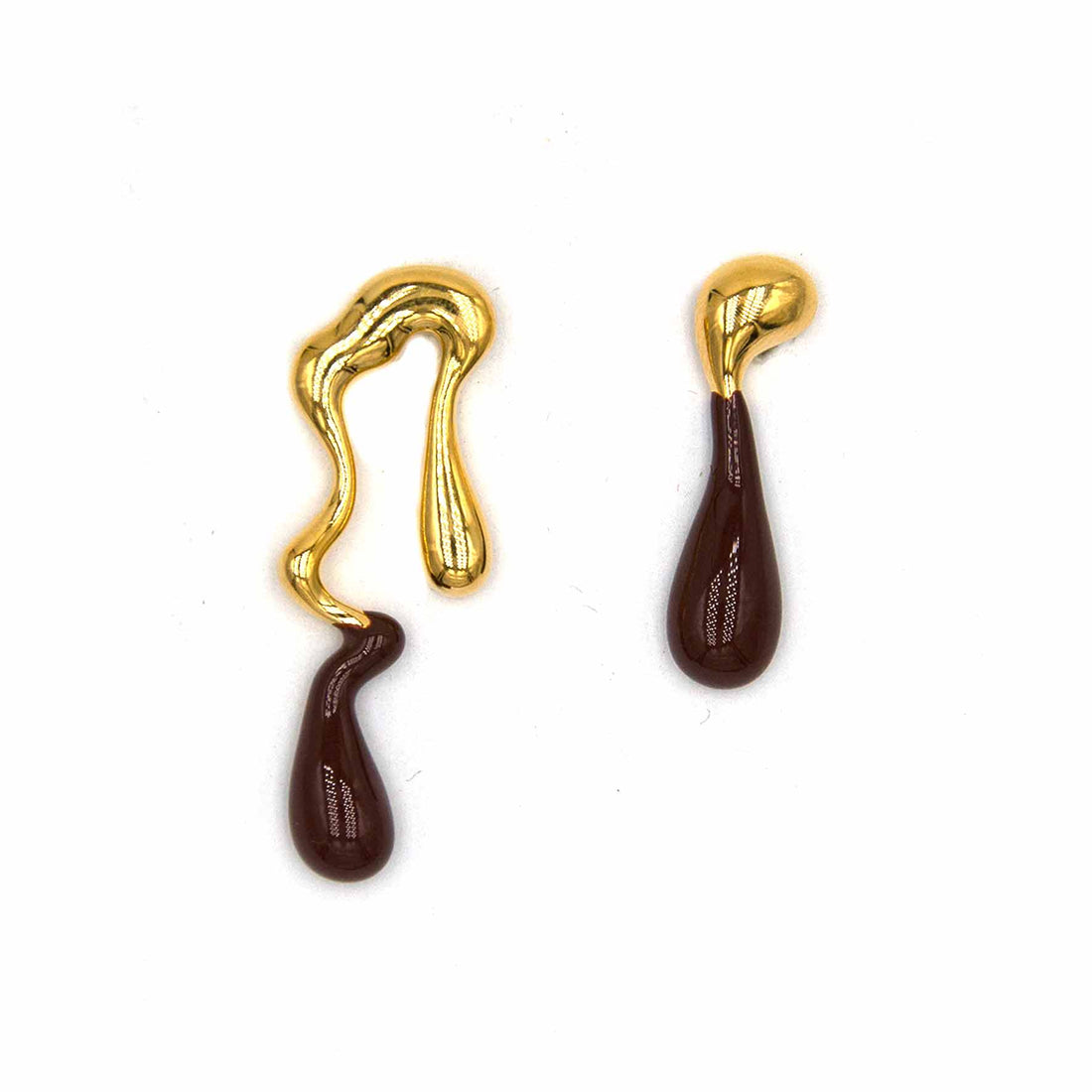 Palestro Milano Orecchini Smalto marrone finale Baby Dalì