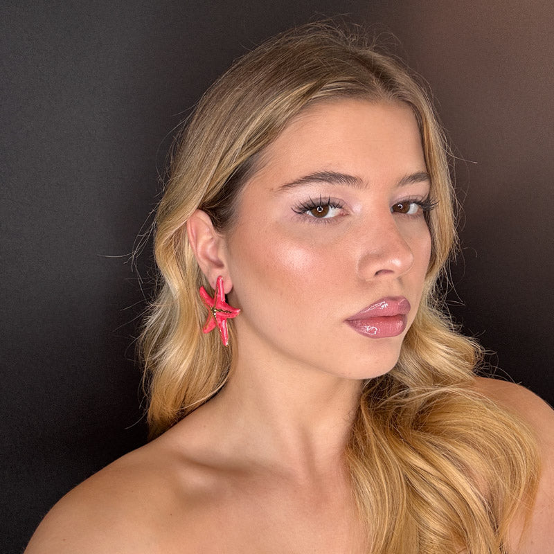 Palestro Milano Orecchini Stella marina con venatura dorata