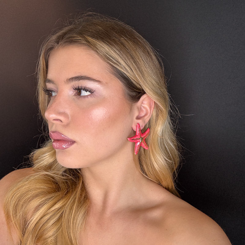 Palestro Milano Orecchini Stella marina con venatura dorata