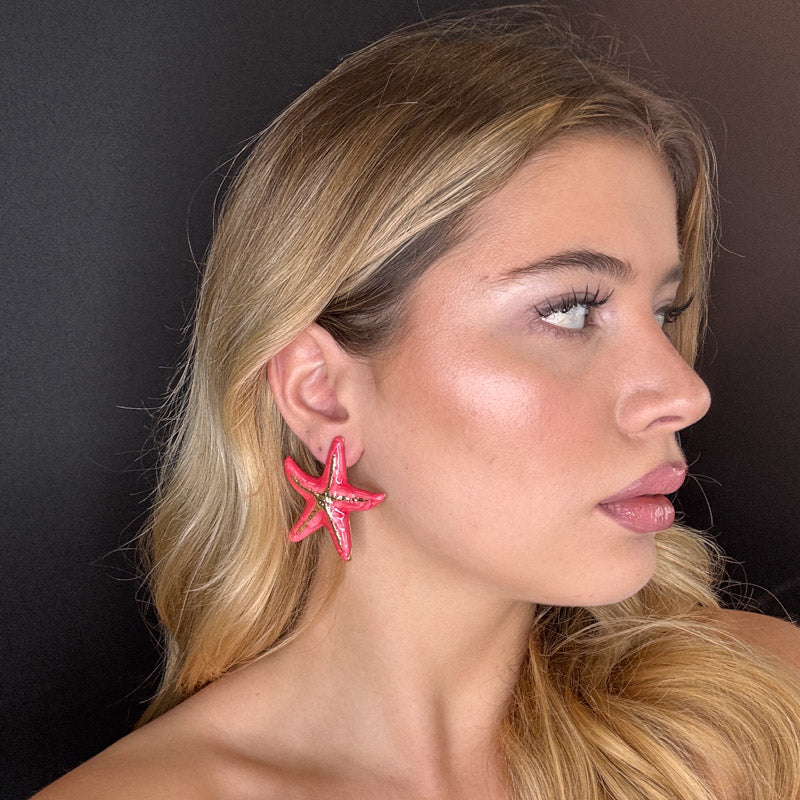 Palestro Milano Orecchini Stella marina con venatura dorata