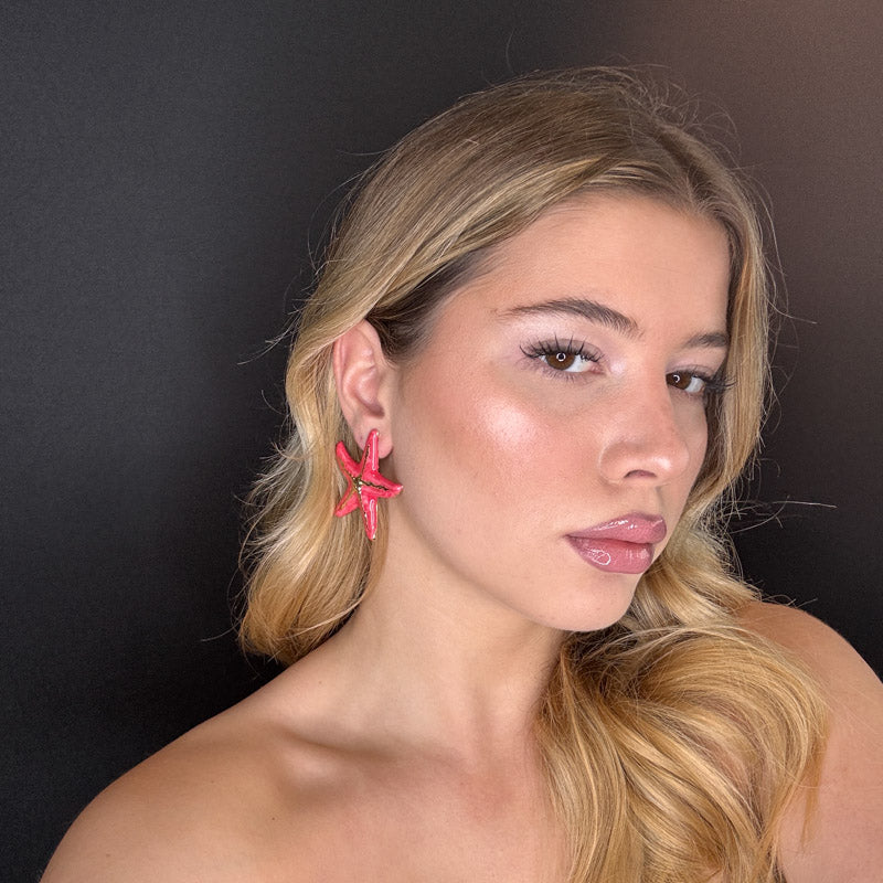 Palestro Milano Orecchini Stella marina con venatura dorata