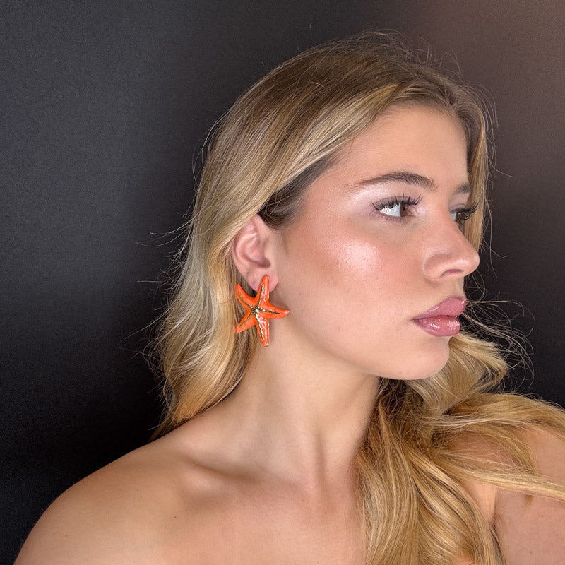 Palestro Milano Orecchini Stella marina con venatura dorata