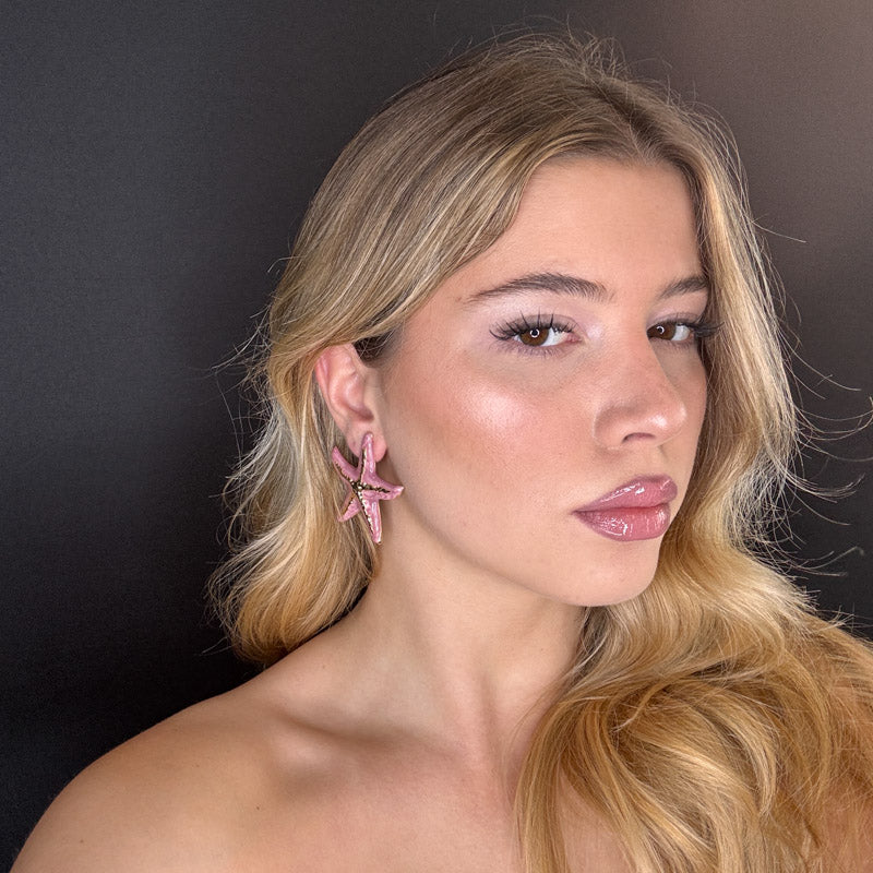 Palestro Milano Orecchini Stella marina con venatura dorata