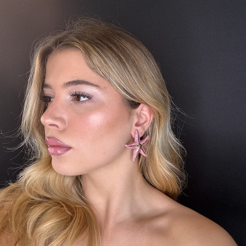 Palestro Milano Orecchini Stella marina con venatura dorata