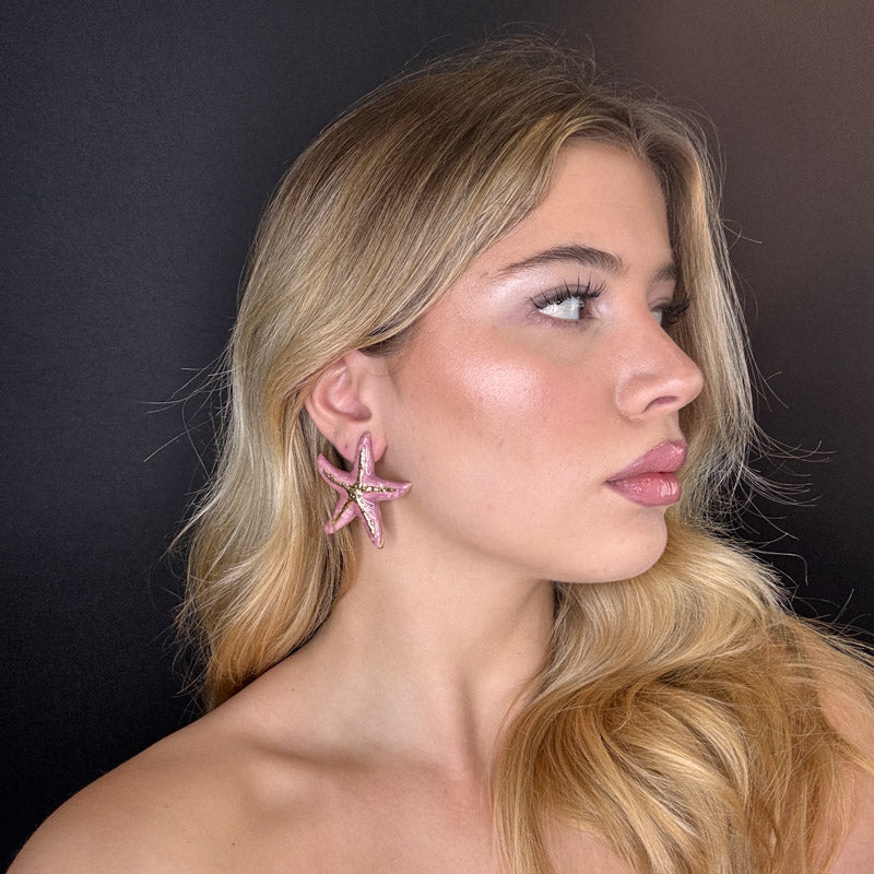 Palestro Milano Orecchini Stella marina con venatura dorata