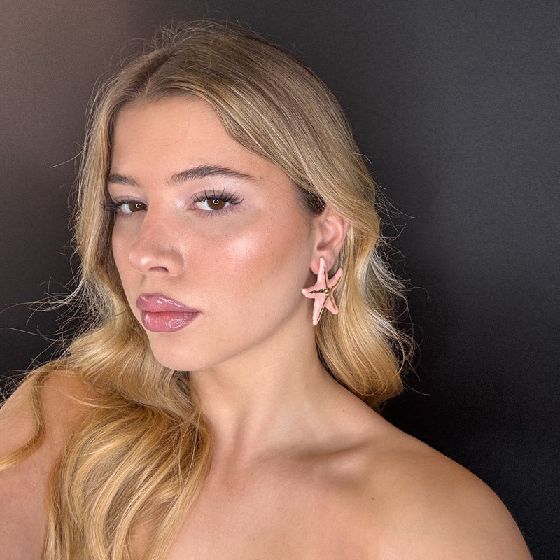 Palestro Milano Orecchini Stella marina con venatura dorata