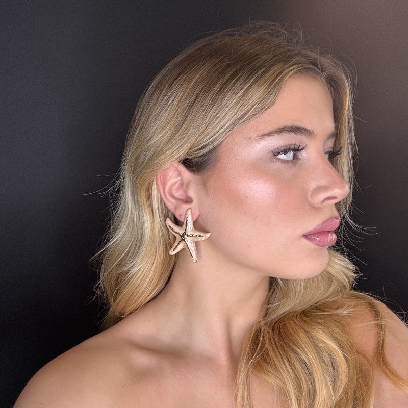 Palestro Milano Orecchini Stella marina con venatura dorata