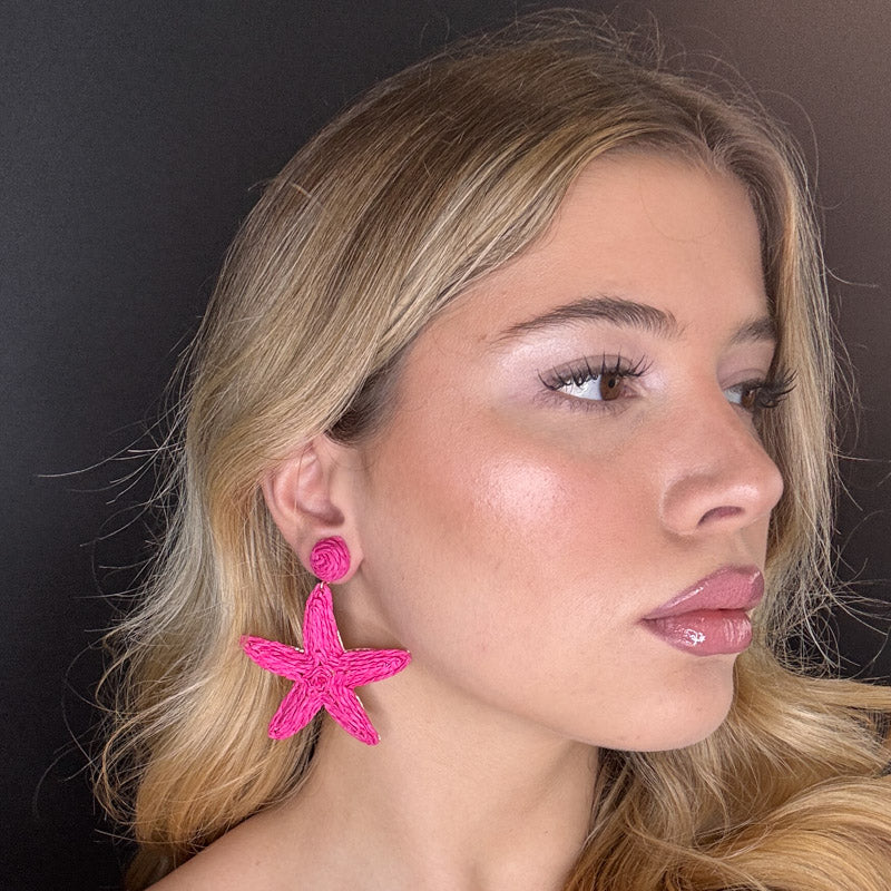 Palestro Milano Orecchini Stelle di mare rafia