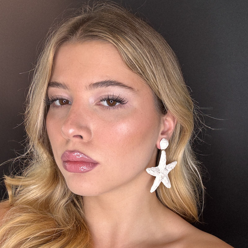 Palestro Milano Orecchini Stelle di mare rafia