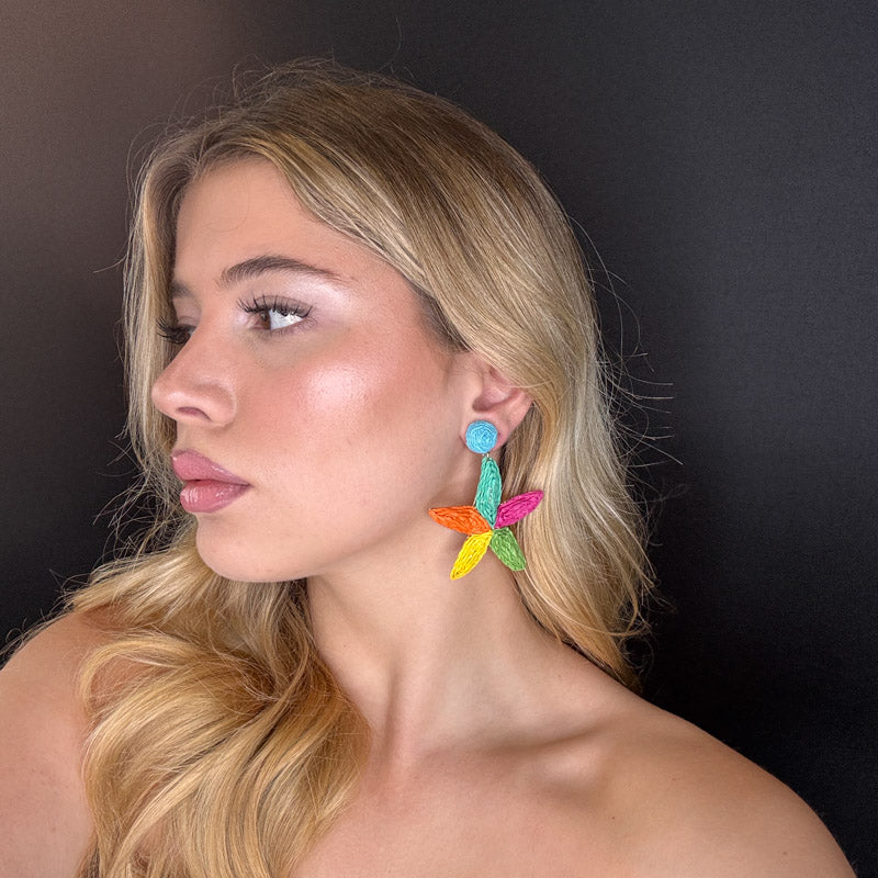 Palestro Milano Orecchini Stelle di mare rafia