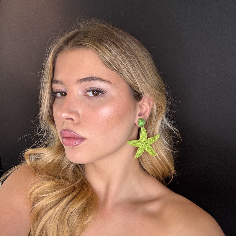 Palestro Milano Orecchini Stelle di mare rafia