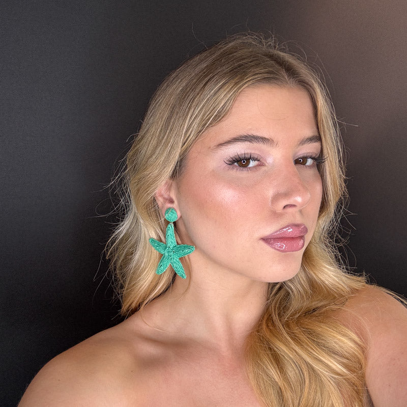 Palestro Milano Orecchini Stelle di mare rafia