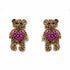 Palestro Milano Orecchini Teddy di zirconi