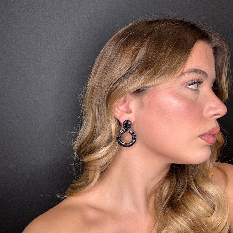 Palestro Milano Orecchini Tesori a Goccia Black