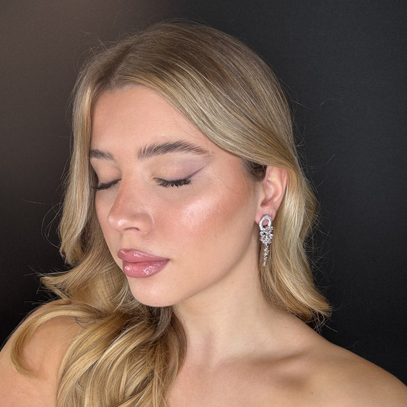 Palestro Milano Orecchini Tondo di pavè con cascata