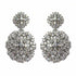 Palestro Milano Orecchini Total Silver Doppio tondo di cristalli