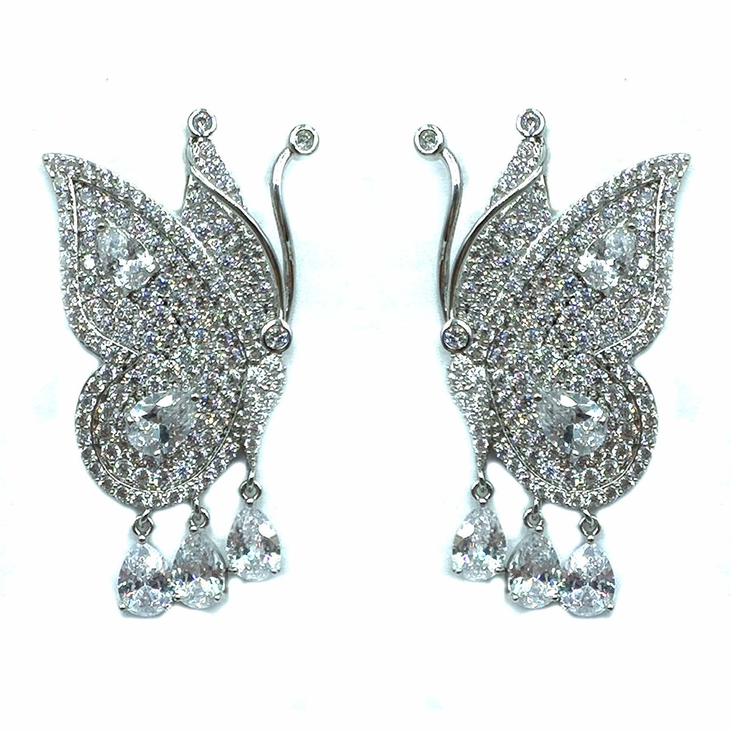Palestro Milano Orecchini Total Silver Farfallina a tre gocce