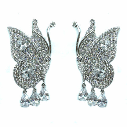 Palestro Milano Orecchini Total Silver Farfallina a tre gocce