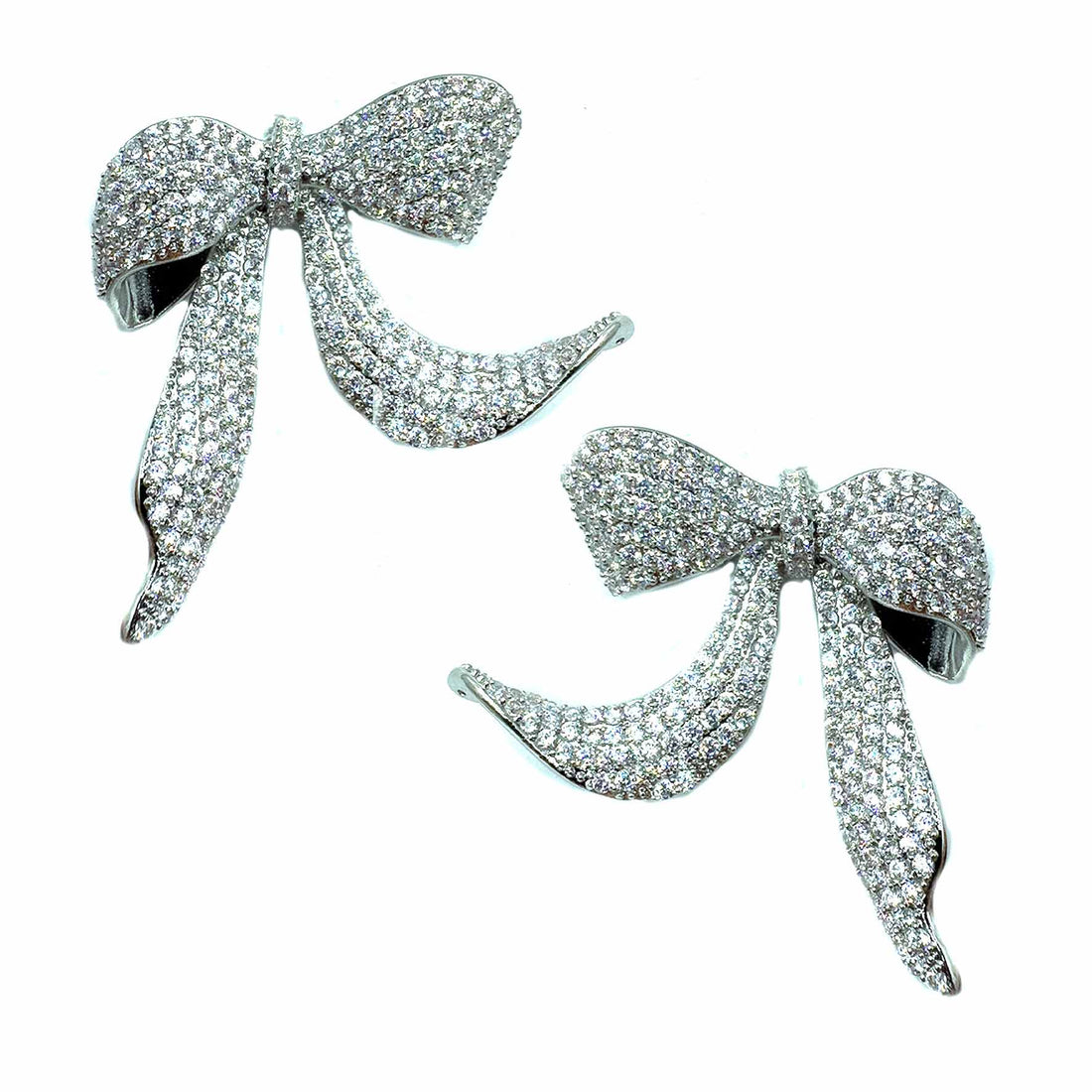 Palestro Milano Orecchini Total Silver Fiocchi di pavè